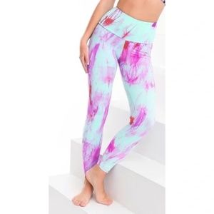 Booty By Brabants fuchsia marble full length leggings (OSFM)